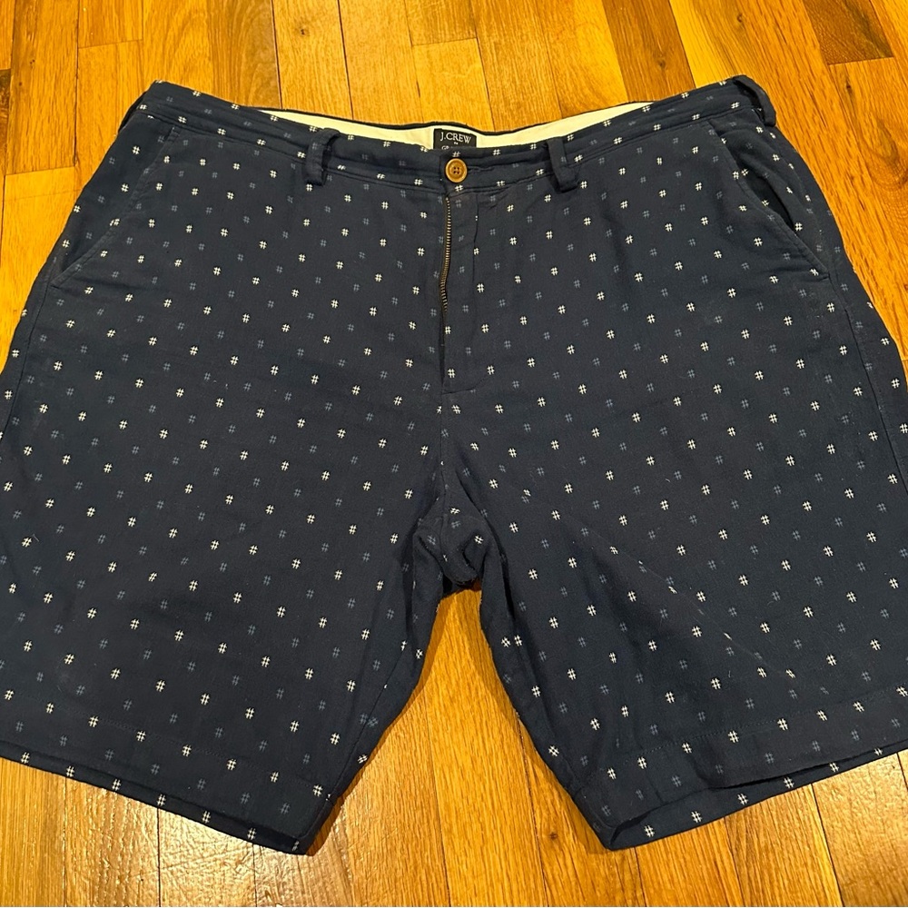 J. Crew - Men’s Navy Patterned Gramercy Shorts